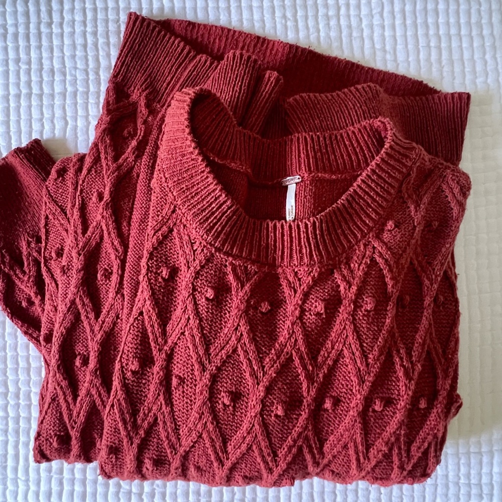 Free People Terracotta Nicole Midi Sweater Dress - Size Small